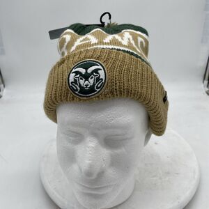 COLORADO ST. RAMS GREEN NCAA POM BEANIE TOP OF THE WORLD SIMPLE KNIT CAP HAT NWT